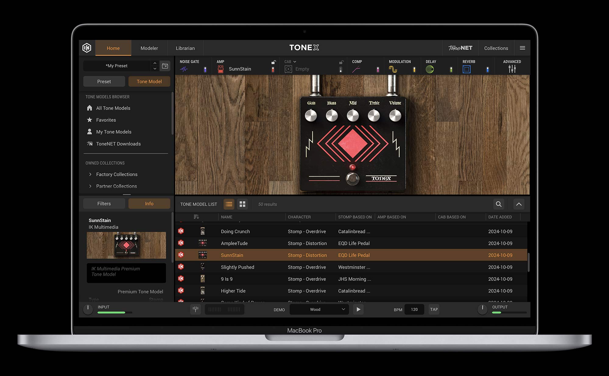 TONEX Signature Collections GUI